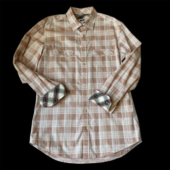 Joseph Abboud Contrast Cuffs Shirts Men XLT Lot of 2 Blue Pink Plaid Western LS - Picture 4 of 11